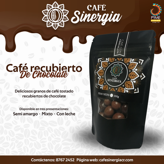 Café Recubierto con Chocolate.