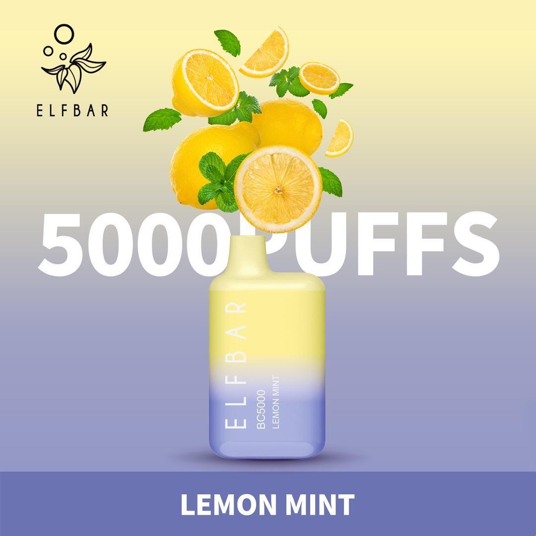ELFBAR Lemon Mint 5000 puffs.